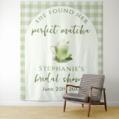 Salie Groene Perfecte Matcha Bruidsdouche Achtergr Wandkleed (In situ)