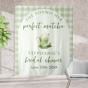 Salie Groene Perfecte Matcha Bruidsdouche Achtergr Wandkleed