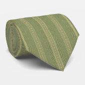 Salie groene pinstripes stropdas (Opgerold)