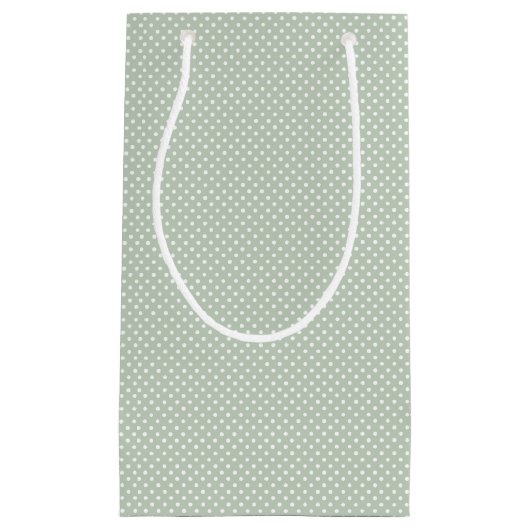 Salie Groene Polk Stip Klein Cadeauzakje (Voorkant)