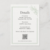 Salie Groene QR Code Huwelijksdetails Bijlage (Voorkant)