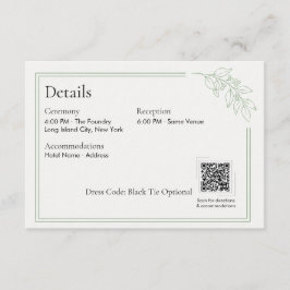 Salie Groene QR Code Huwelijksdetails Bijlage