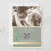 Salie Groene QR Code Trouw Uitnodiging (Achterkant)