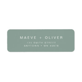 Salie Groene Retouradreslabel Moderne Minimalist Etiket