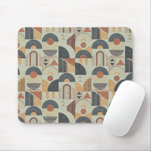 Salie groene retro geometrische muismat