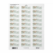 Salie Groene Rozen Groene Huwelijk Etiket (Full Sheet)