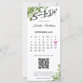 Salie Groene Save The Date Foto Strip QR Huwelijk (Voorkant)