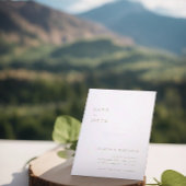 salie groene save the date kaarten modern minimali