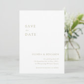 salie groene save the date kaarten modern minimali (Staand voorkant)