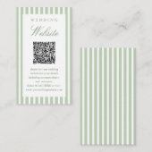 Salie Groene Scan Me QR Code Trouwwebsite  Informatiekaartje (Voorkant / Achterkant)