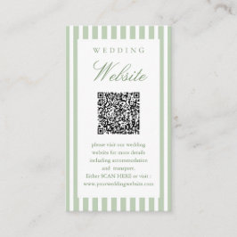 Salie Groene Scan Me QR Code Trouwwebsite  Informatiekaartje