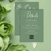 Salie Groene Script Baby Shower Kaart