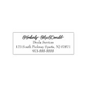 Salie Groene script doula naam retouradres telefoo Zelfinktende Stempel (Design)