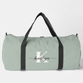 Salie Groene Script Monogram Plunjezak (Voorkant)
