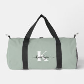 Salie Groene Script Monogram Plunjezak (Voorkant)