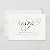Salie Groene Script QR Code Huwelijks RSVP Kaart (Voorkant)