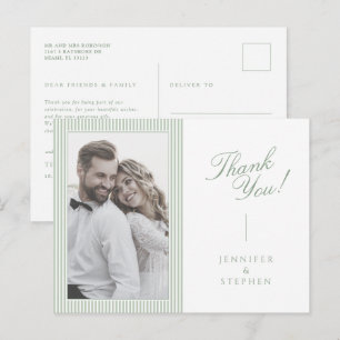 Salie Groene Script Trouw Dankjewelkaart Briefkaart