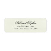 Salie Groene Script Trouw Retouradres Label (Voorkant)