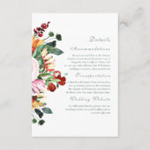 Salie Groene Script Waterverf Bloemendetail Informatiekaartje (Voorkant)