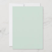 Salie Groene Serene Weide Huwelijk Kaart (Achterkant)