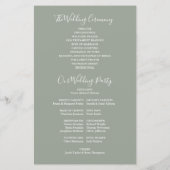 Salie Groene Slingerlichten Huwelijksprogramma (Achterkant)