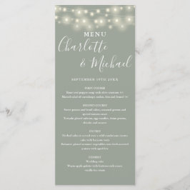 Salie Groene Slingerlichten Signature Trouwmenu Menu