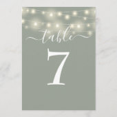 Salie Groene Slingerlichtjes Tafelnummer (Achterkant)