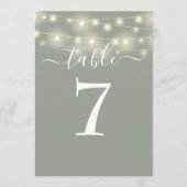 Salie Groene Slingerlichtjes Tafelnummer (Voorkant)