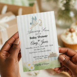 Salie Groene Sprookjesboek Baby Shower Uitnodiging