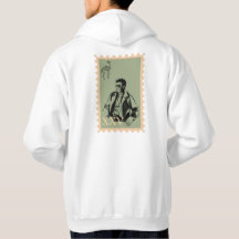 Salie Groene Stempel Kunst Koele Man Paard Skelet