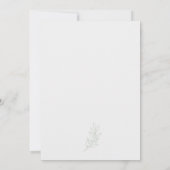 Salie Groene Stille Luxe QR Code Huwelijk Kaart (Achterkant)