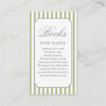 Salie groene strepen baby shower boeken voor baby