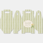 Salie groene strepen elegante bruidsbad geschenken bedankdoosjes (Ongevouwen)