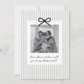 Salie Groene Strepen Peetouders Voorstel Kaart (Voorkant)