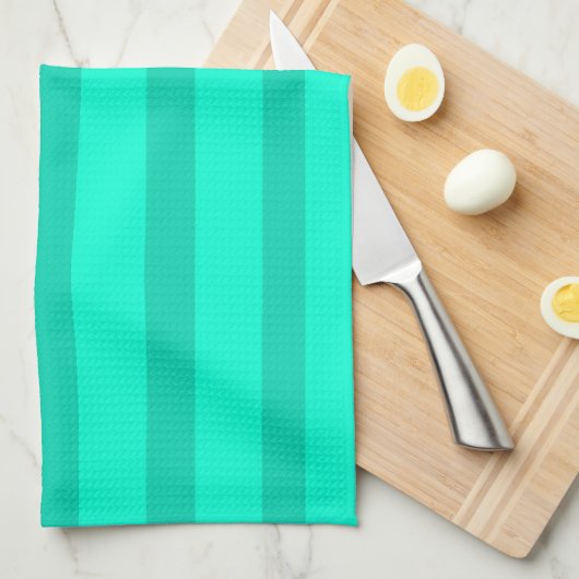 Salie groene strepen theedoek (Quarter Fold)