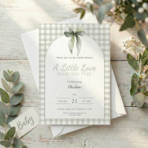 Salie Groene Strik Gingham Baby Borrel