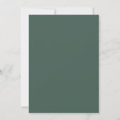 Salie Groene Sublieme Bosbruiloft Kaart (Achterkant)