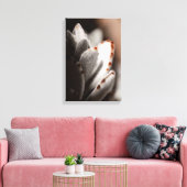 Salie groene succulent met bruine tips canvas afdruk (Insitu (Woonkamer))