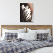 Salie groene succulent met bruine tips canvas afdruk (Insitu (Slaapkamer))