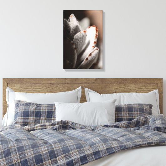 Salie groene succulent met bruine tips canvas afdruk (Insitu (Slaapkamer))