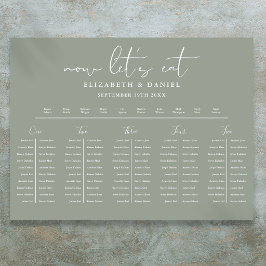 Salie Groene Tafelplan Huwelijksstoelindeling Graf Poster