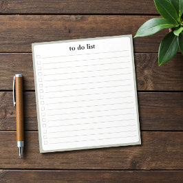 Salie Groene Takenlijst Minimalistische Leraar Notitieblok