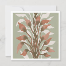 Salie Groene Terracotta Abstracte Calla Lelie Kuns