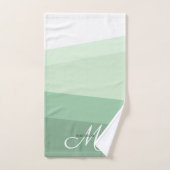 Salie Groene Tinten Geometrisch Patroon Bad Handdoek (Handdoek)