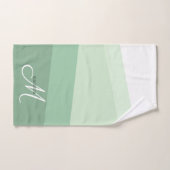 Salie Groene Tinten Geometrisch Patroon Bad Handdoek (Handdoek)