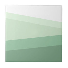 Salie groene tinten geometrisch patroon tegeltje
