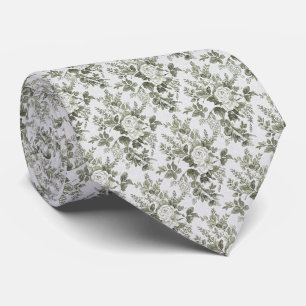Salie Groene Toile Bloem Stropdas