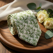 Salie Groene Toile Bloem Stropdas