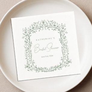 Salie Groene Toile Cocktailservet Servet