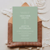 Salie Groene Trouw Casual Uitnodiging